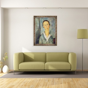 Tablou inramat - Amedeo Modigliani - Fata cu bluza de marinar, 60 x 80 cm - Img 2