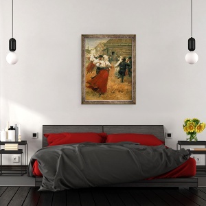 Tablou inramat - Anders Leonard Zorn - Festivalul tara, 70 x 90 cm - Img 3