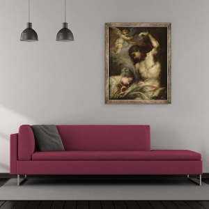 Tablou inramat - Andrea Celesti - Sfantul Sebastian, 50 x 60 cm - Img 2