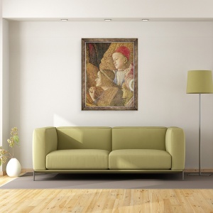 Tablou inramat - Andrea Mantegna - Marchizul Ludovico Gonzago al III-lea de Mantua impreuna cu familia si curtenii sai, detaliu al copiilor Gonzago, 70 x 90 cm - Img 2
