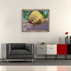 Tablou inramat - Andrew Macara - Capita cu fan, Kerala, 50 x 60 cm - Img 2