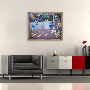 Tablou inramat - Andrew Macara - Copii Swinging, 50 x 60 cm - Img 2