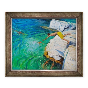 Tablou inramat - Andrew Macara - Detaliu al scafandrului, Placi Rock, Skiathos, Grecia.2015, 70 x 85 cm