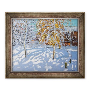 Tablou inramat - Andrew Macara - Frunze de aur in timpul iernii, Normanton, Derby, 70 x 85 cm