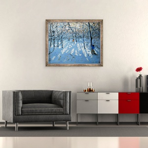 Tablou inramat - Andrew Macara - Paduri de iarna, langa Newhaven, 50 x 60 cm - Img 2