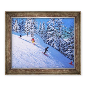 Tablou inramat - Andrew Macara - Panta abrupta, Les Arcs, Franta, 70 x 85 cm