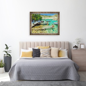 Tablou inramat - Andrew Macara - Pescuit de la debarcader, Milos, Grecia, 60 x 80 cm - Img 3