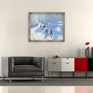 Tablou inramat - Andrew Macara - Ski pe poteca, Courchevel,2018, 70 x 85 cm - Img 2