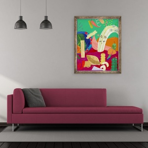 Tablou inramat - Anja Bartelt - Paste Party, 2019, 50 x 60 cm - Img 2