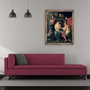 Tablou inramat - Anthony van Dyck - incoronarea cu spini, 50 x 60 cm - Img 2