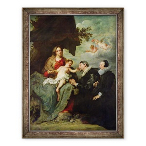 Tablou inramat - Anthony van Dyck - Madonna si copilul cu donatori, 70 x 90 cm