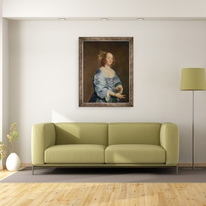 Tablou inramat - Anthony van Dyck - Marie Ruthven, Lady van Dyck, detaliu I, 70 x 90 cm - Img 2