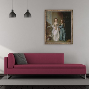 Tablou inramat - Anthony van Dyck - Philadelphia si Elisabeth Wharton, 50 x 60 cm - Img 2