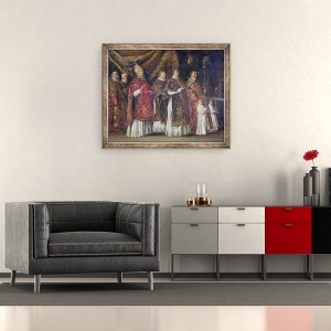 Tablou inramat - Antoine Le Nain - Liturghia Pontificala sau, 50 x 60 cm - Img 2