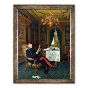 Tablou inramat - Anton Alexander von Werner - Moltke in Versailles, 60 x 80 cm