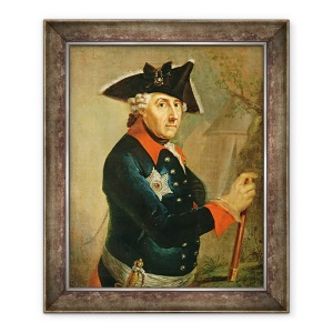 Tablou inramat - Anton Graff - Frederic al II-lea cel Mare al Prusiei, 50 x 60 cm