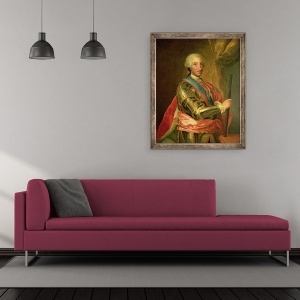 Tablou inramat - Anton Raphael Mengs - Carol al III-lea 1716-88 in Armura, 50 x 60 cm - Img 2