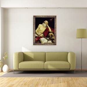 Tablou inramat - Antonio Pereda y Salgado - St. Jerome, 60 x 80 cm - Img 2