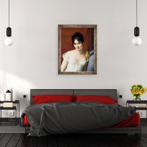 Tablou inramat - Baron Gerard, Francois Pascal Simon - Portretul doamnei Recamier 1777-1849 ulei pe panza, 70 x 90 cm - Img 3
