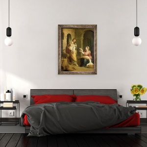 Tablou inramat - Bartolome Esteban Murillo - Sfanta familie, 70 x 90 cm - Img 3