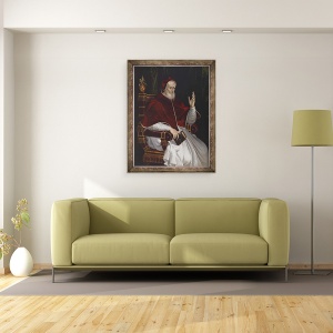 Tablou inramat - Bartolomeo Passarotti - Portretul Papei Pius al V-lea, 70 x 90 cm - Img 2