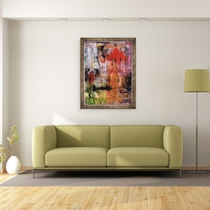 Tablou inramat - Bella Larsson - Farfurii zburatoare, 2000, 60 x 80 cm - Img 2