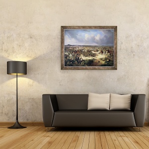 Tablou inramat - Bogdan Willewalde - Batalia de la Paris din 17 martie 1814, 70 x 90 cm - Img 2