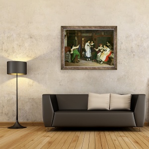 Tablou inramat - Camille Alfred Pabst - O nunta in Alsacia Inferioara, 60 x 80 cm - Img 2