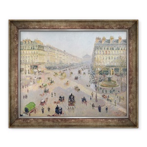 Tablou inramat - Camille Pissarro - Avenue de LOpera, Paris, Lumina soarelui, Dimineata de iarna, 70 x 85 cm