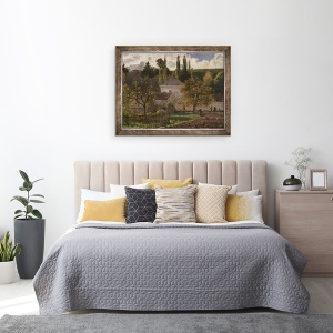 Tablou inramat - Camille Pissarro - Casa in Hermitaj, Pontoise, 60 x 80 cm - Img 3