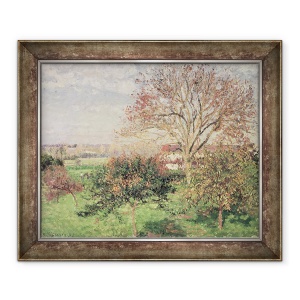 Tablou inramat - Camille Pissarro - Dimineata de toamna la Eragny, 50 x 60 cm