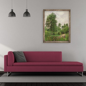 Tablou inramat - Camille Pissarro - Paysage, temps gris un Eragny, 50 x 60 cm - Img 2