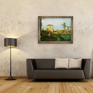 Tablou inramat - Canaletto - Detaliu al Capriccio cu motive din Padova, 60 x 80 cm - Img 2