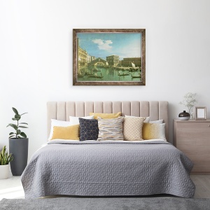 Tablou inramat - Canaletto - Podul Rialto, 70 x 90 cm - Img 3
