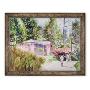 Tablou inramat - Carlton Murrell - O casa tropicala, 70 x 90 cm