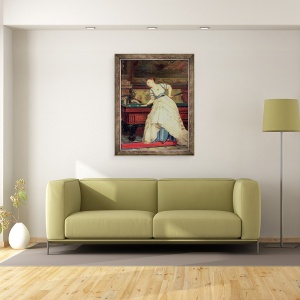 Tablou inramat - Charles Edouard Boutibonne - Jocul de biliard, 60 x 80 cm - Img 2