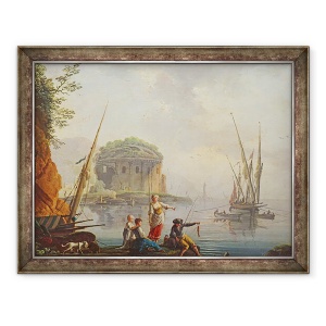 Tablou inramat - Charles Francois Lacroix de Marseille - Peisaj marin, 60 x 80 cm