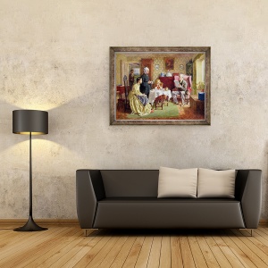 Tablou inramat - Charles Green - stiri din razboi, 60 x 80 cm - Img 2