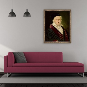 Tablou inramat - Christian-Albrecht Jensen - Portretul lui Carl Friedrich Gauss, 50 x 60 cm - Img 2
