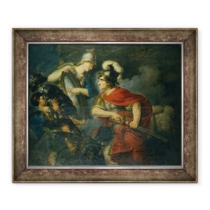 Tablou inramat - Christian Bernhard Rode - Minerva Aratandu-si invidia in scutul lustruit, 70 x 85 cm