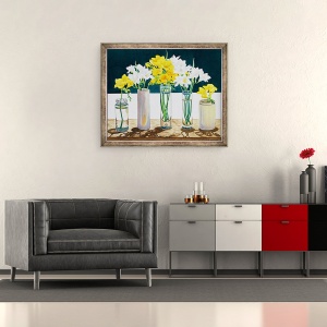 Tablou inramat - Christopher Ryland - Frezii Natura statica, 50 x 60 cm - Img 2