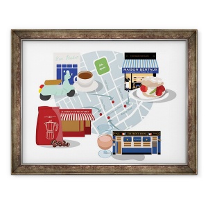 Tablou inramat - Claire Huntley - Soho Classics pentru cafea, 60 x 80 cm