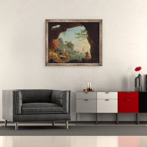 Tablou inramat - Claude Joseph Vernet - Saldatorii, 50 x 60 cm - Img 2