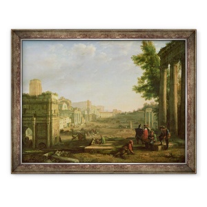 Tablou inramat - Claude Lorrain - Vedere de Campo Vaccino, Roma, 60 x 80 cm