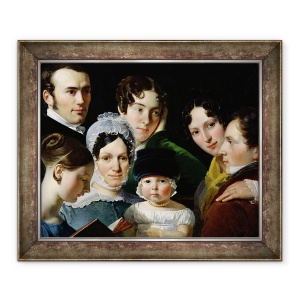 Tablou inramat - Claude-Marie Dubufe - Familia Dubufe in 1820, 50 x 60 cm