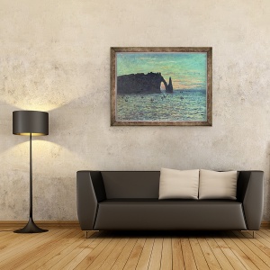 Tablou inramat - Claude Monet - Acul gol la Etretat, 70 x 90 cm - Img 2