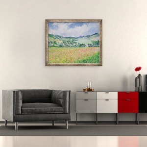 Tablou inramat - Claude Monet - Campul de mac langa Giverny, 50 x 60 cm - Img 2