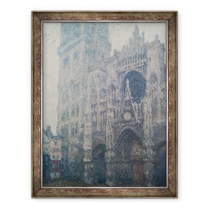 Tablou inramat - Claude Monet - Catedrala Rouen, Portalul de Vest, Vremea Gri, 60 x 80 cm