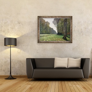 Tablou inramat - Claude Monet - Drumul spre Bas-Breau, Fontainebleau Le Pave de Chailly, 60 x 80 cm - Img 2