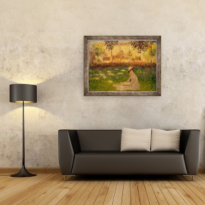 Tablou inramat - Claude Monet - Femeie intr-o gradina, 60 x 80 cm - Img 2